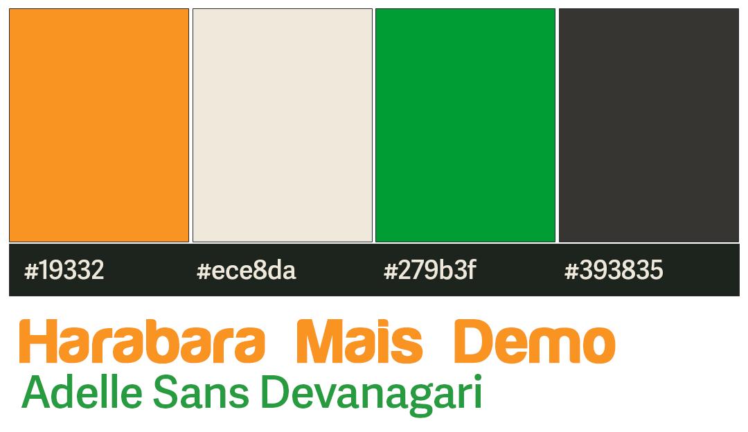 Paleta de colores y fuentes